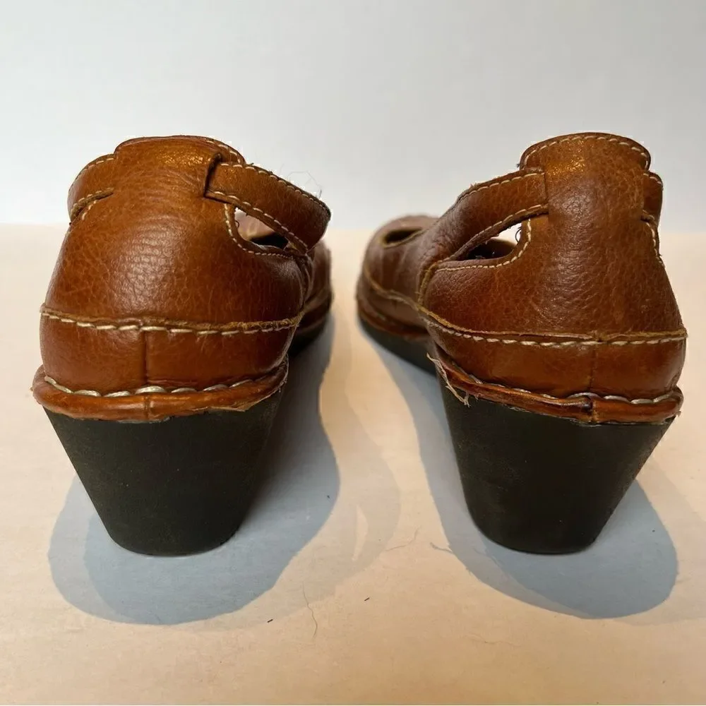 Naturalizer Women's Loafers Shelton Brown Embroidered Leather Size 10M